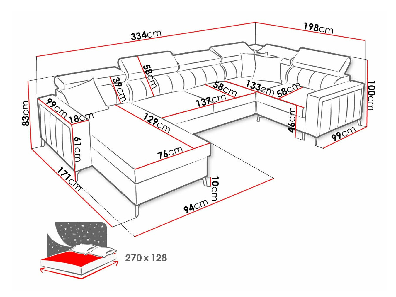 Corner sofa Sarasota 153 (Mono 234 + Botanical 36)