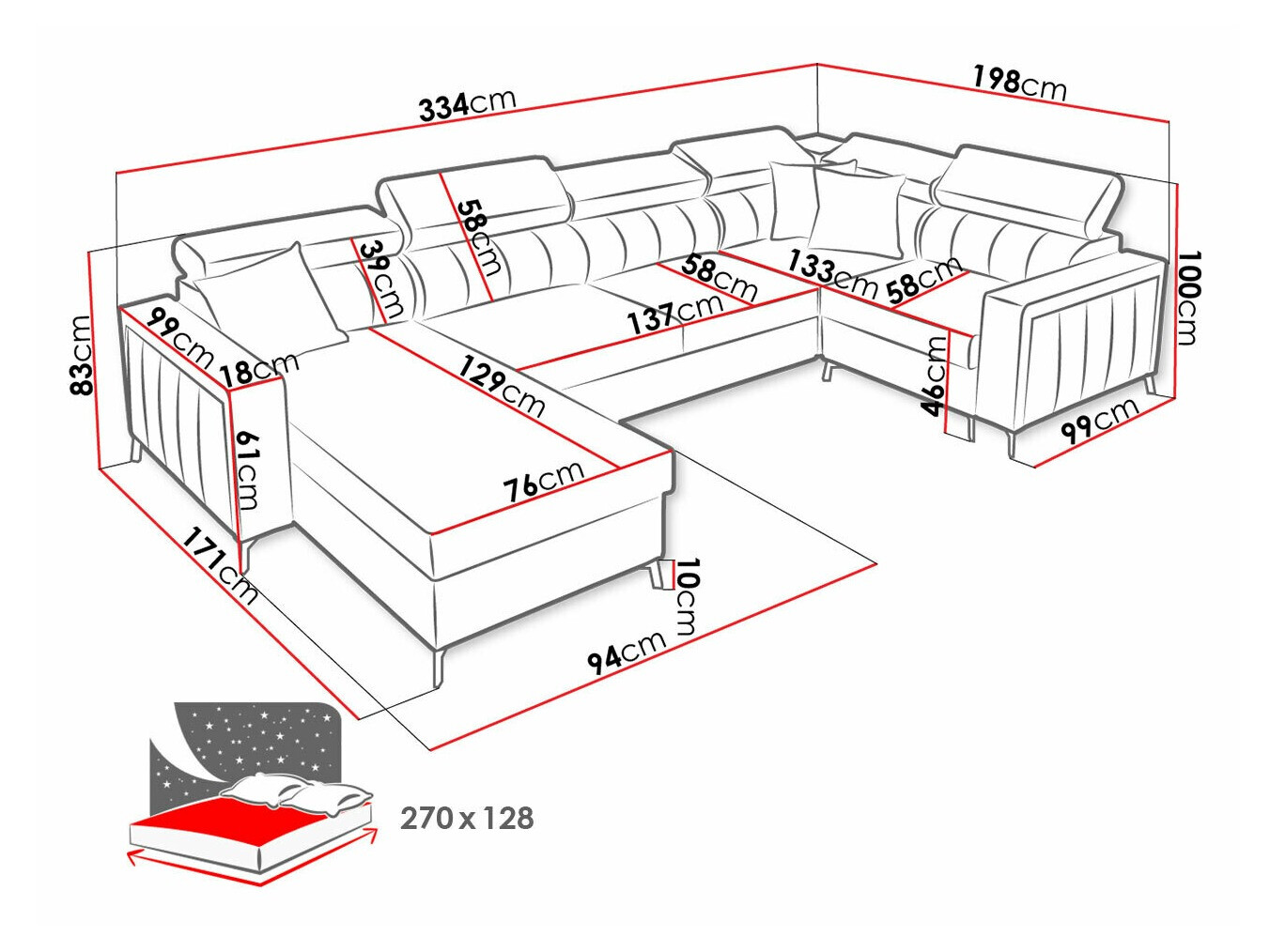 Corner sofa Sarasota 153 (Mono 235 + Botanical 36)