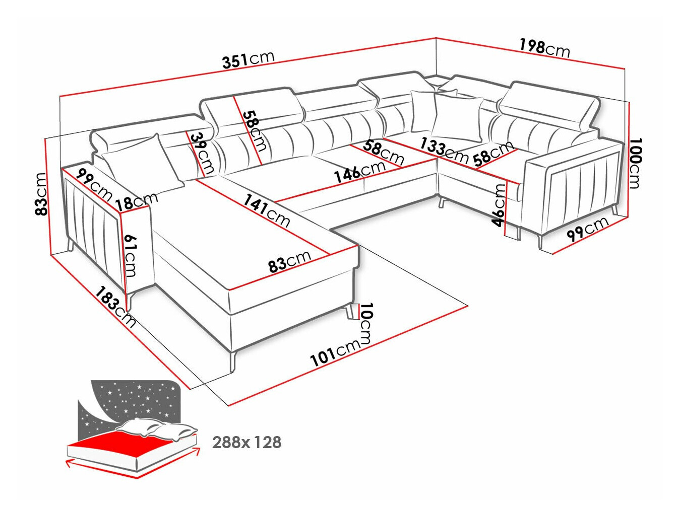 Corner sofa Sarasota 154 (Mono 242 + Botanical 36)