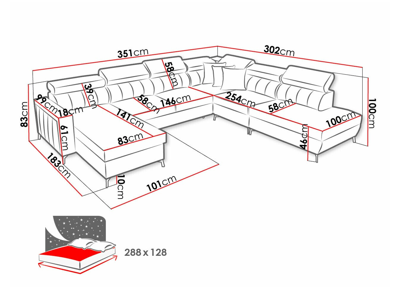 Corner sofa Sarasota 155 (Mono 234 + Botanical 36)