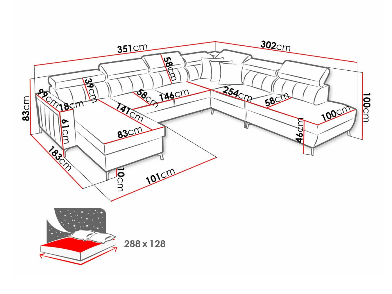 Corner sofa Sarasota 155 (Mono 244 + Botanical 36)