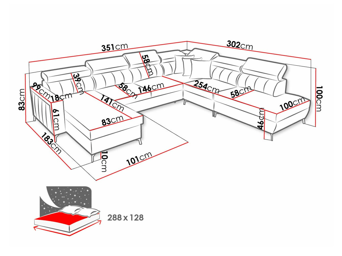 Corner sofa Sarasota 155 (Mono 244 + Botanical 36)