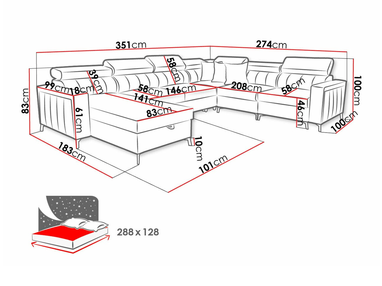 Corner sofa Sarasota 157 (Mono 242 + Botanical 36)
