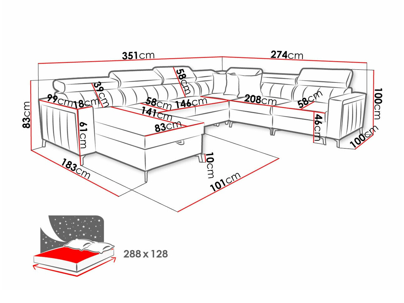 Corner sofa Sarasota 157 (Mono 244 + Botanical 36)
