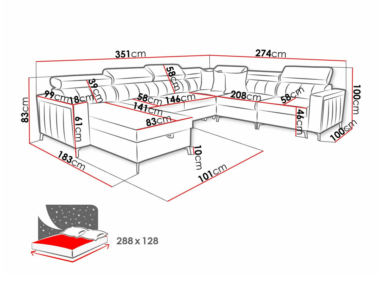 Corner sofa Sarasota 157 (Mono 242 + Botanical 36)