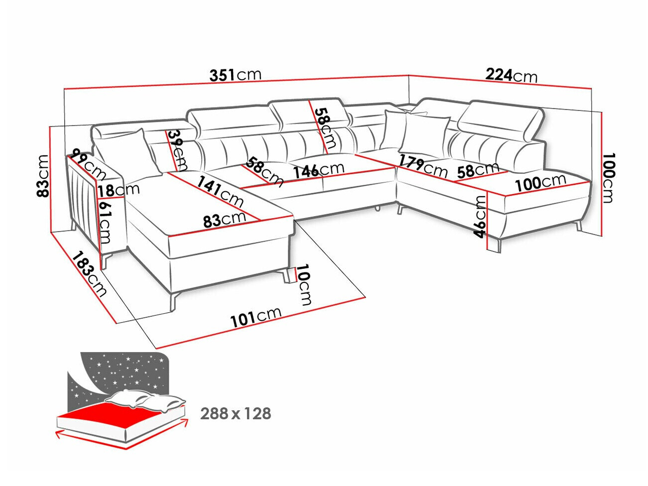 Corner sofa Sarasota 158 (Mono 231 + Botanical 36)