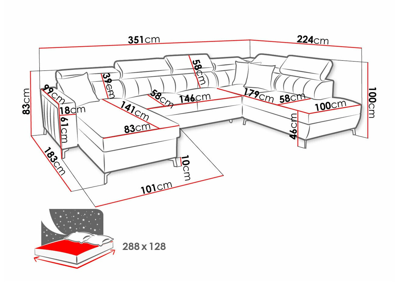 Corner sofa Sarasota 158 (Mono 242 + Botanical 36)