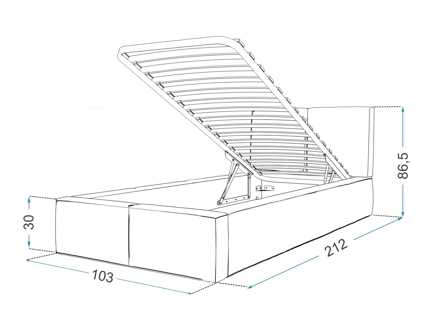 Bed Fairfield 109 (Cream)