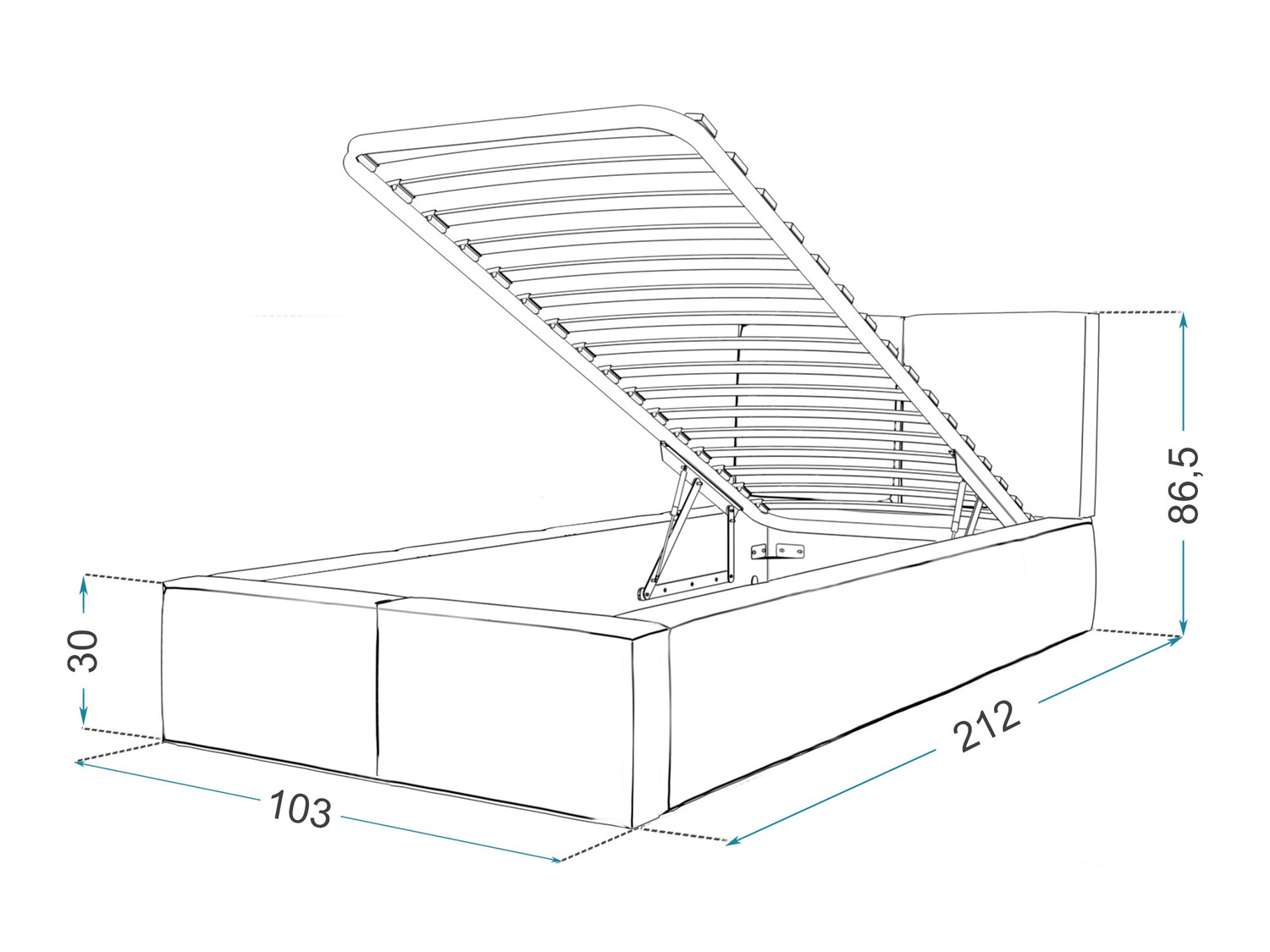 Bed Fairfield 109 (Grey)