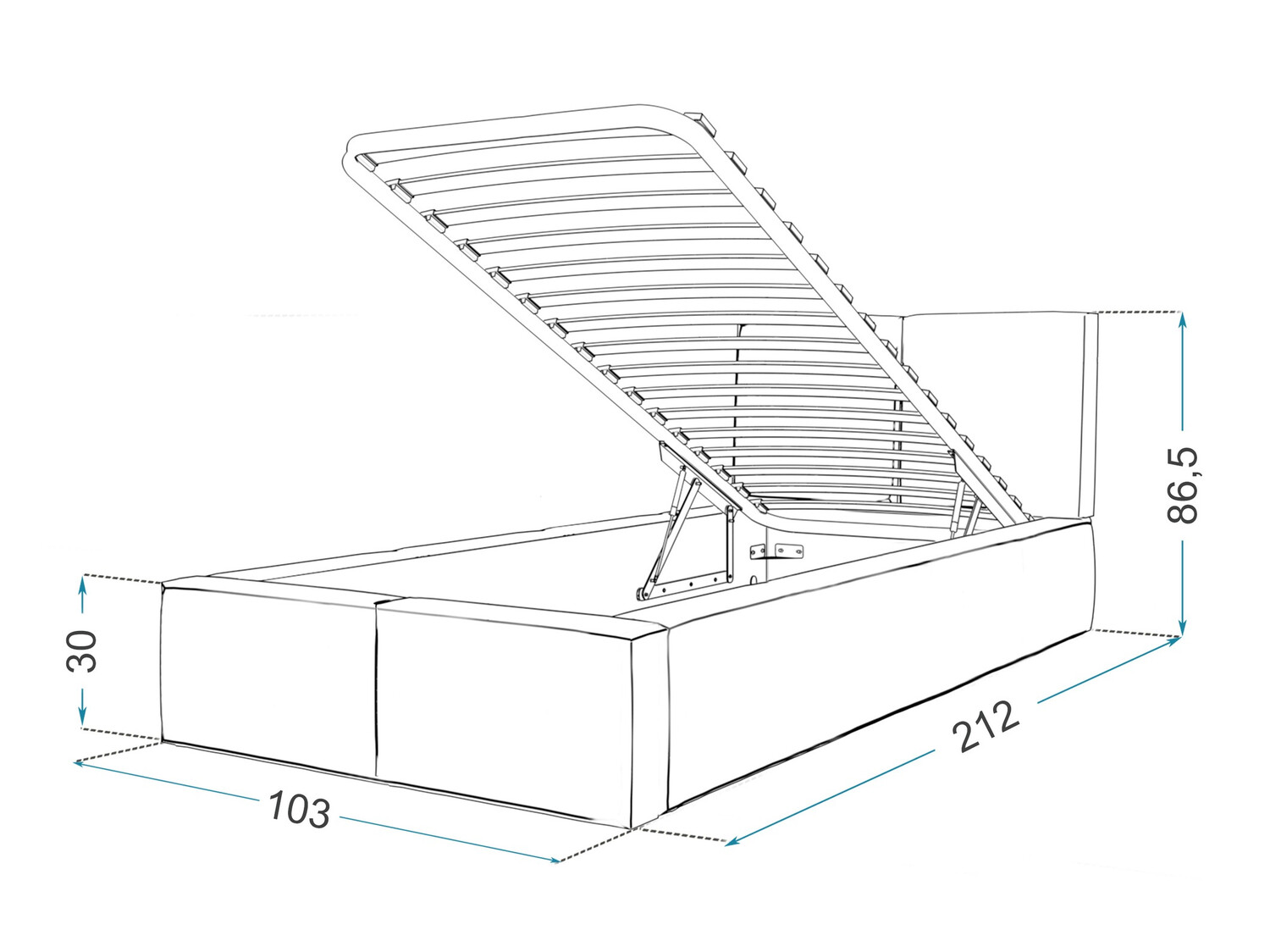 Bed Fairfield 109 (Light pink)