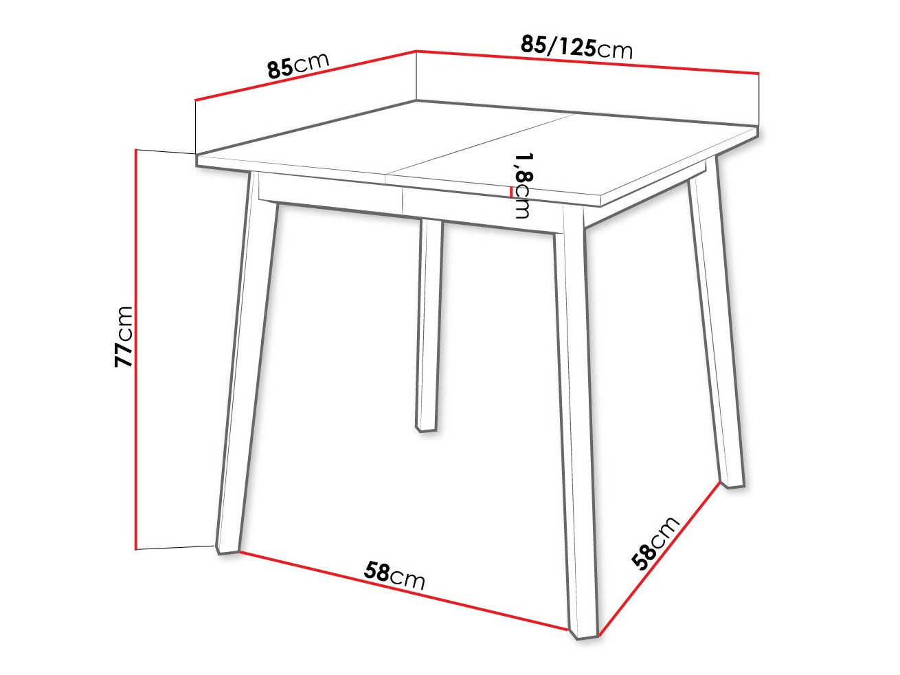 Table Edmond 109 (White + Black)