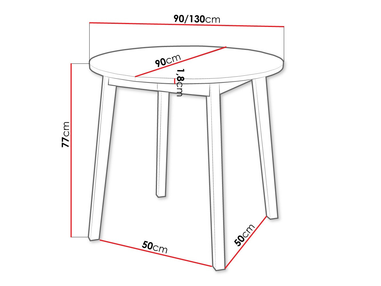 Table Edmond 112 (Craft golden oak + Black)