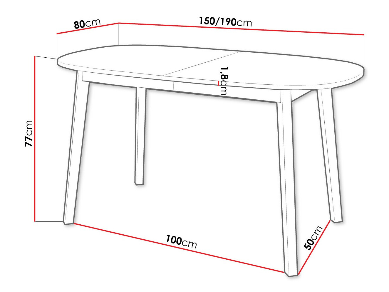 Table Edmond 114 (Craft golden oak + Black)