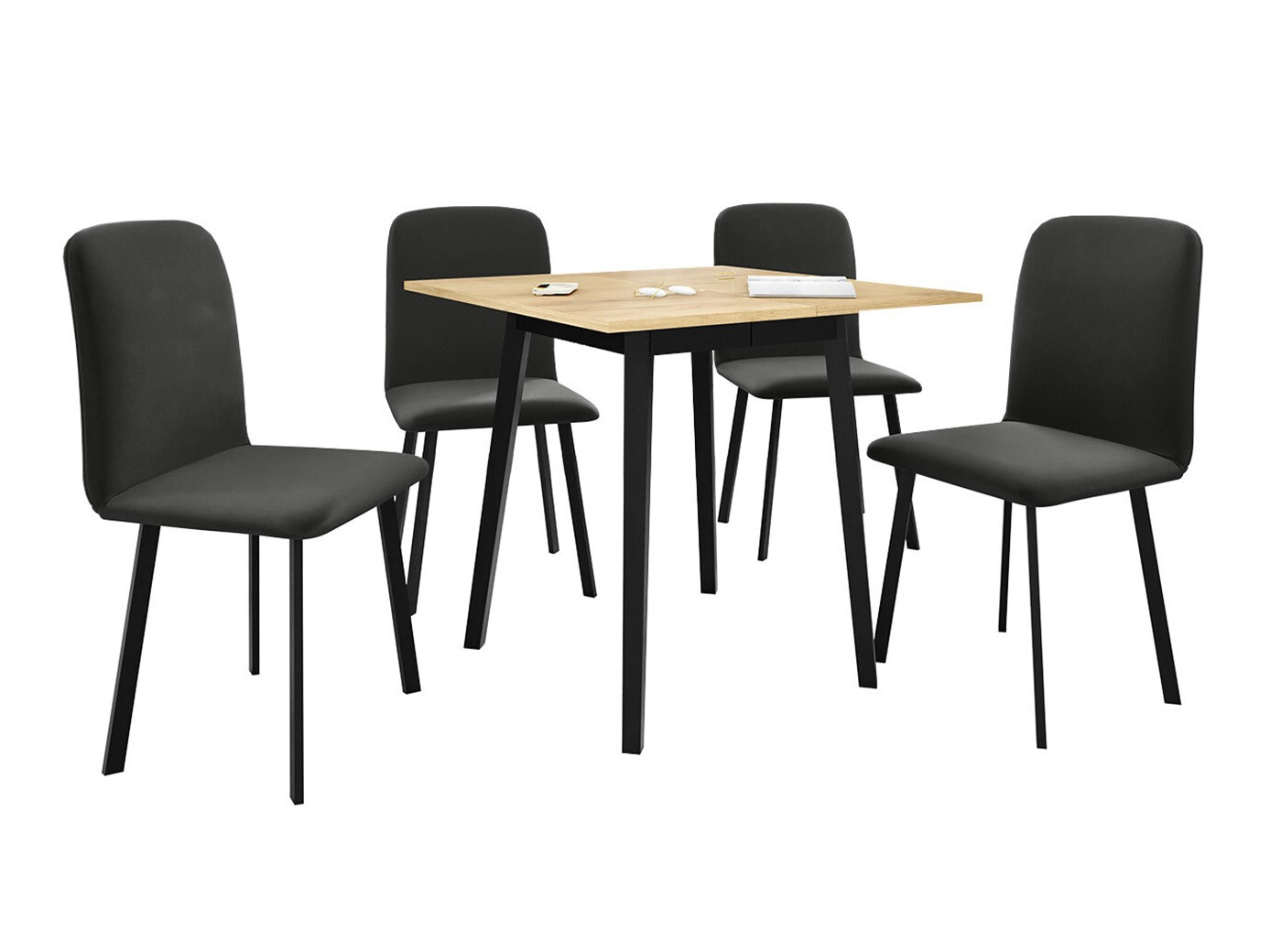 Dining set Edmond 116 (Craft golden oak + Black)