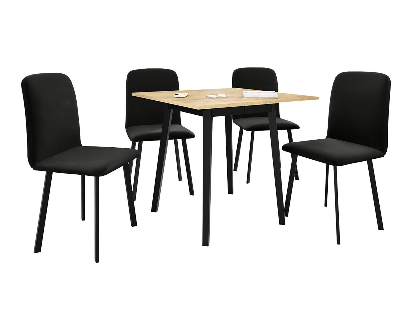 Dining set Edmond 116 (Craft golden oak + Black)