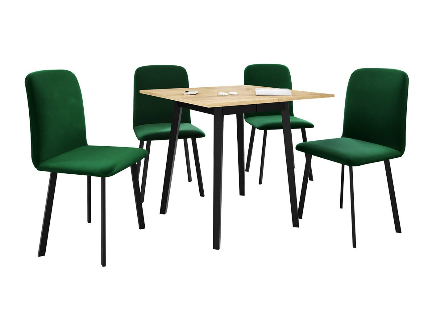 Dining set Edmond 116 (Craft golden oak + Black)