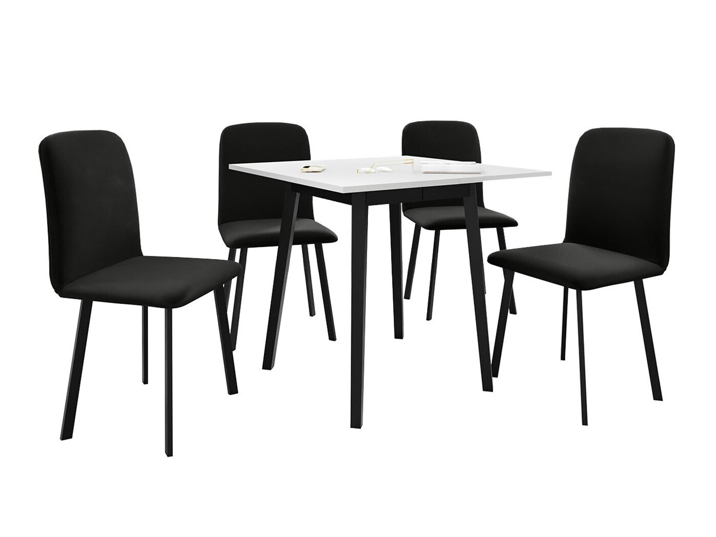Dining set Edmond 116 (White + Black)