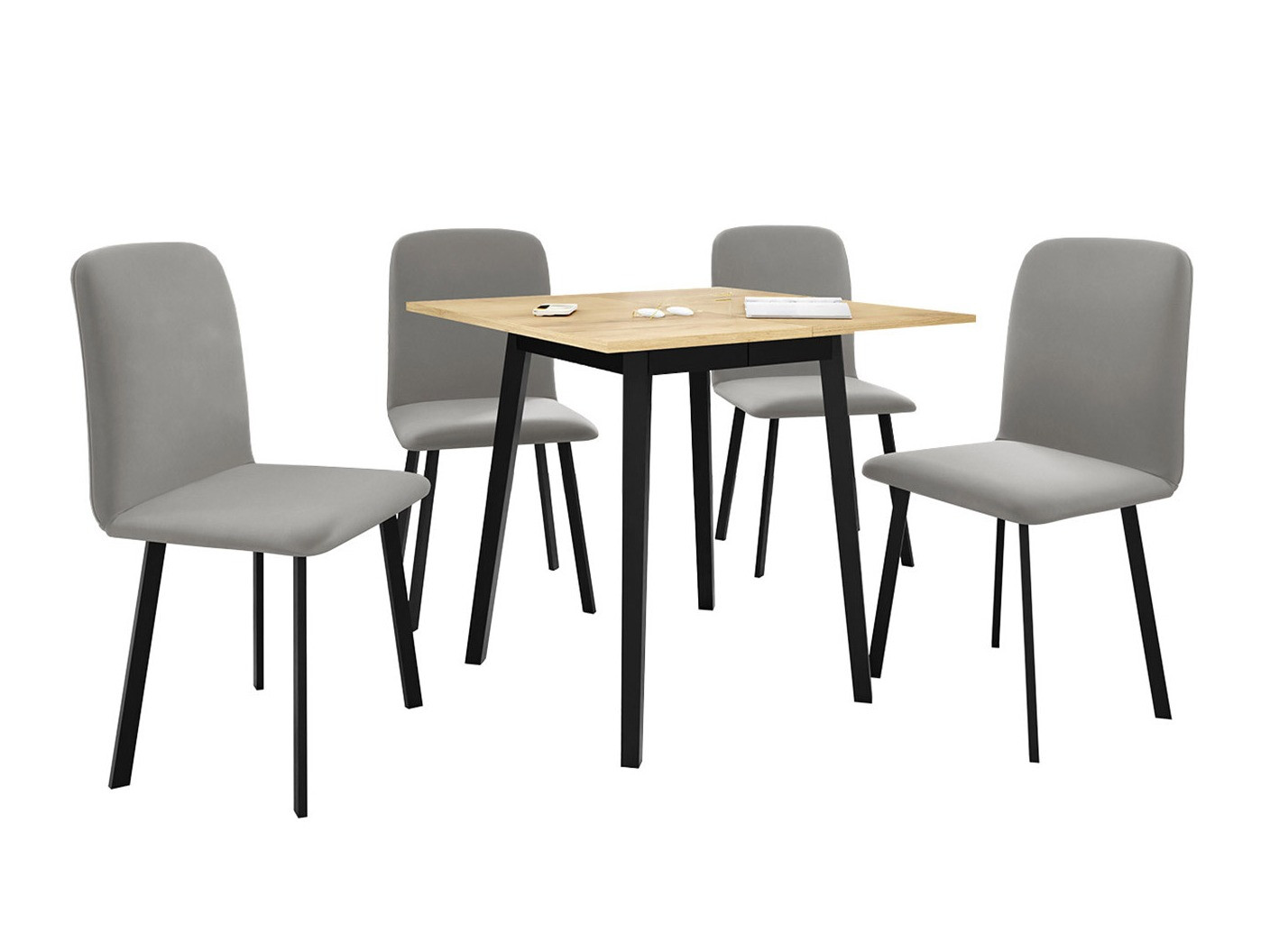 Dining set Edmond 116 (Craft golden oak + Black)