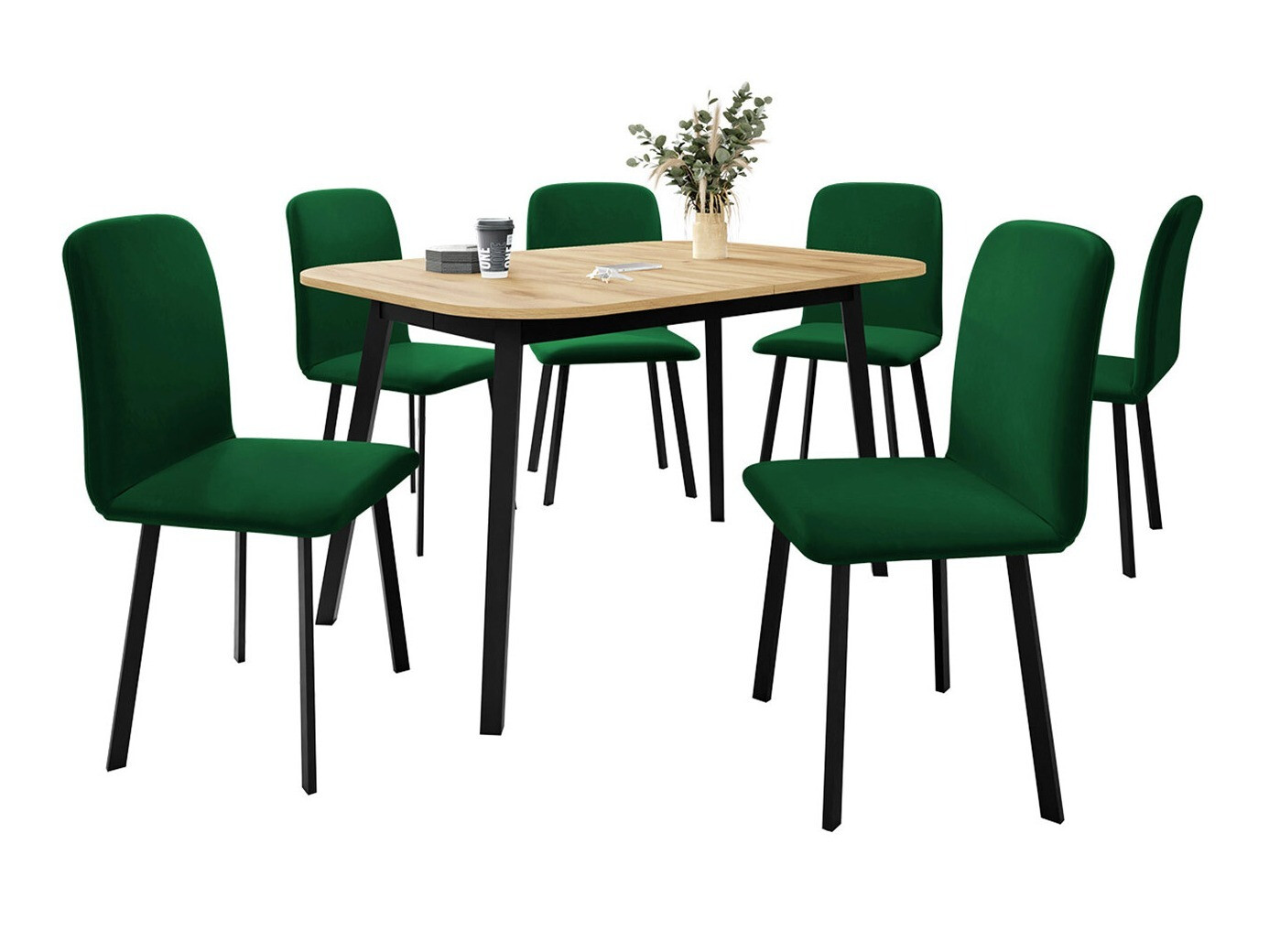 Dining set Edmond 117 (Craft golden oak + Black)