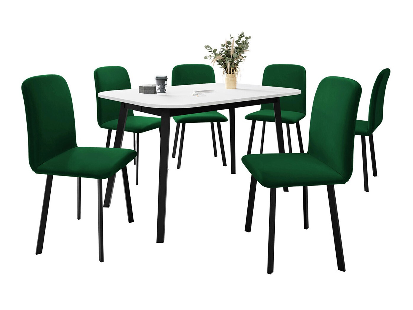 Dining set Edmond 117 (White + Black)