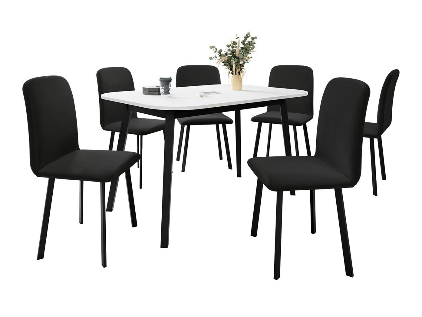 Dining set Edmond 117 (White + Black)