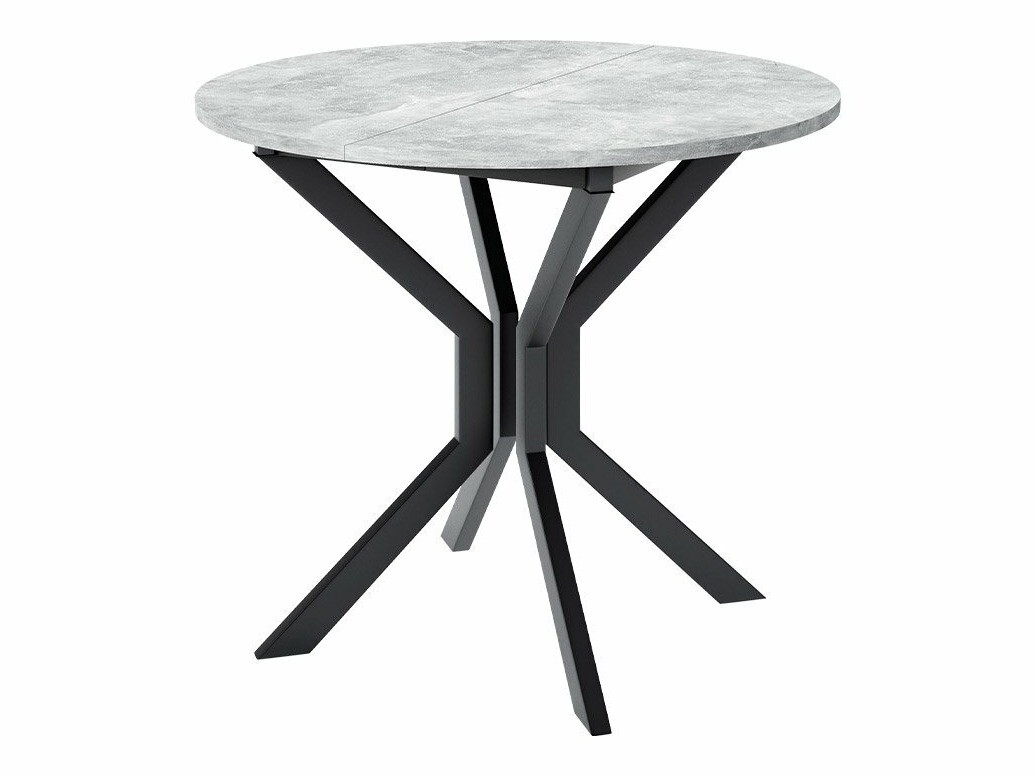 Dining set Edmond 118 (Grey marble + Black)