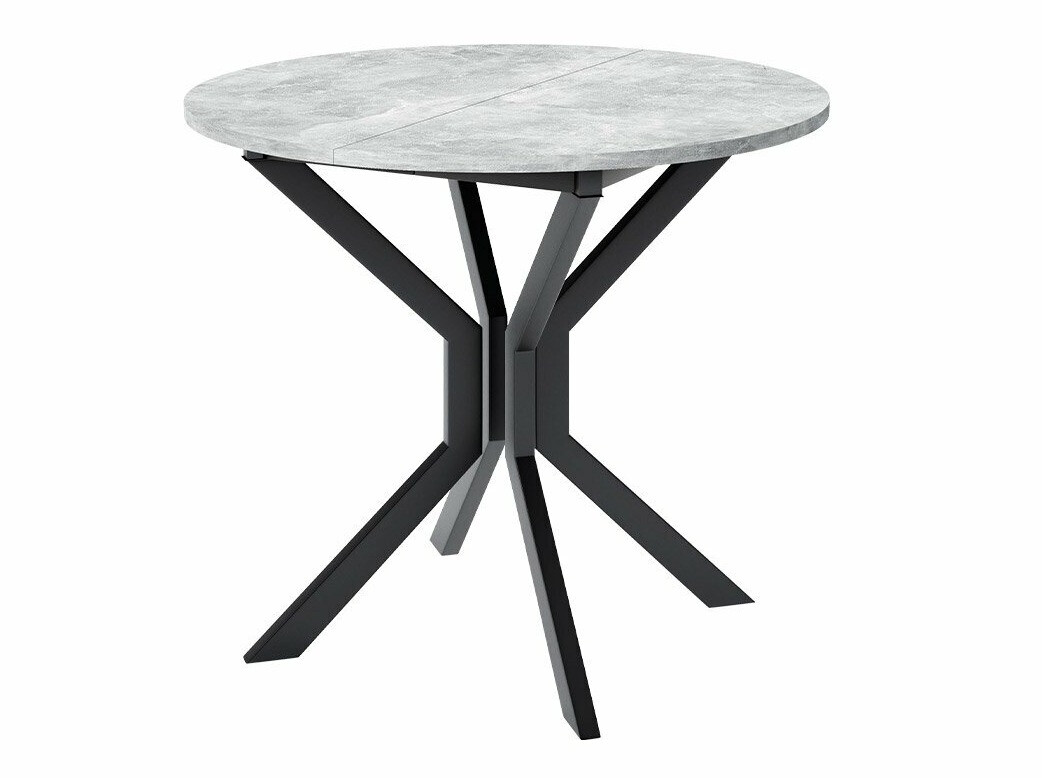 Dining set Edmond 118 (Grey marble + Black)