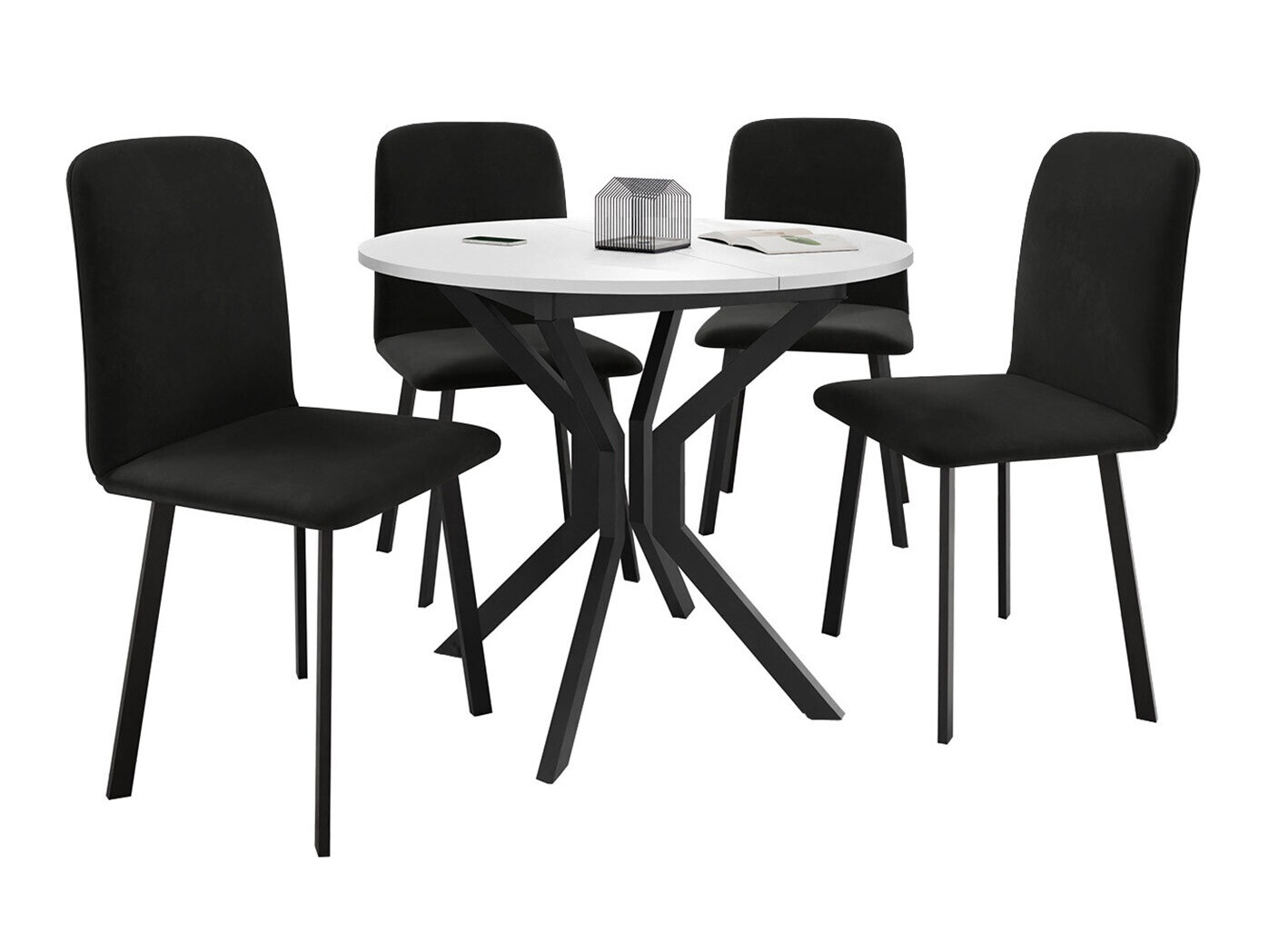 Dining set Edmond 118 (White + Black)