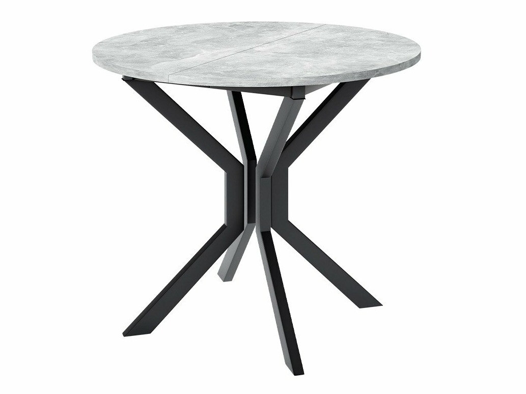 Dining set Edmond 118 (Grey marble + Black)