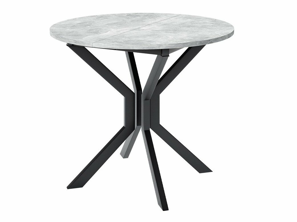 Dining set Edmond 118 (Grey marble + Black)