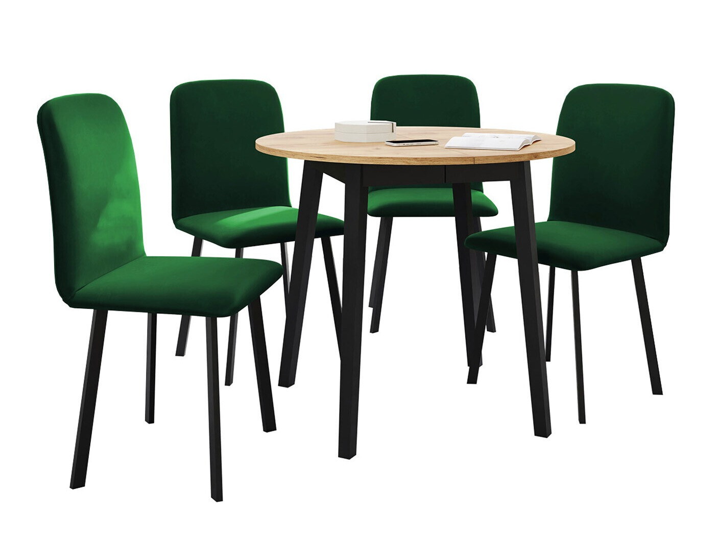 Dining set Edmond 119 (Craft golden oak + Black)