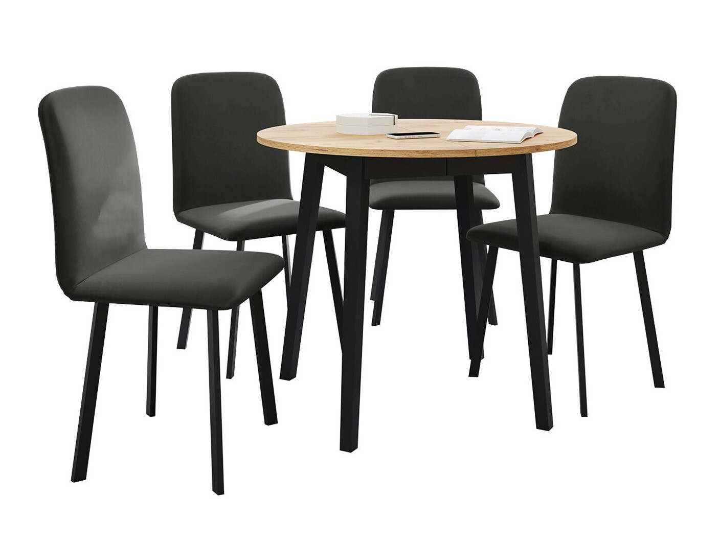 Dining set Edmond 119 (Craft golden oak + Black)