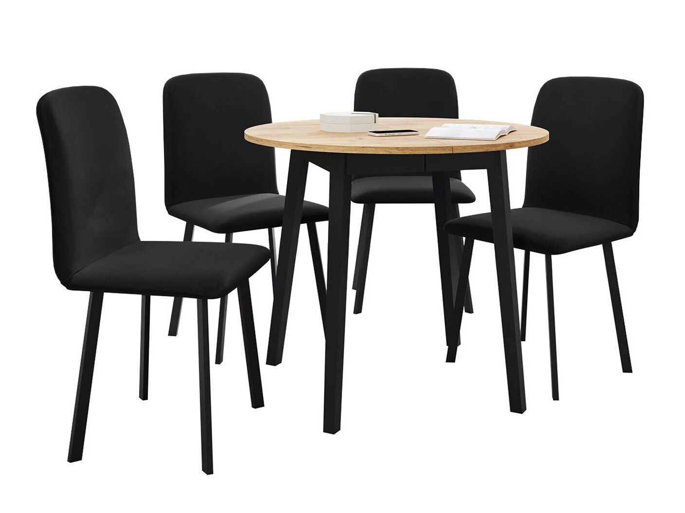 Dining set Edmond 119 (Craft golden oak + Black)