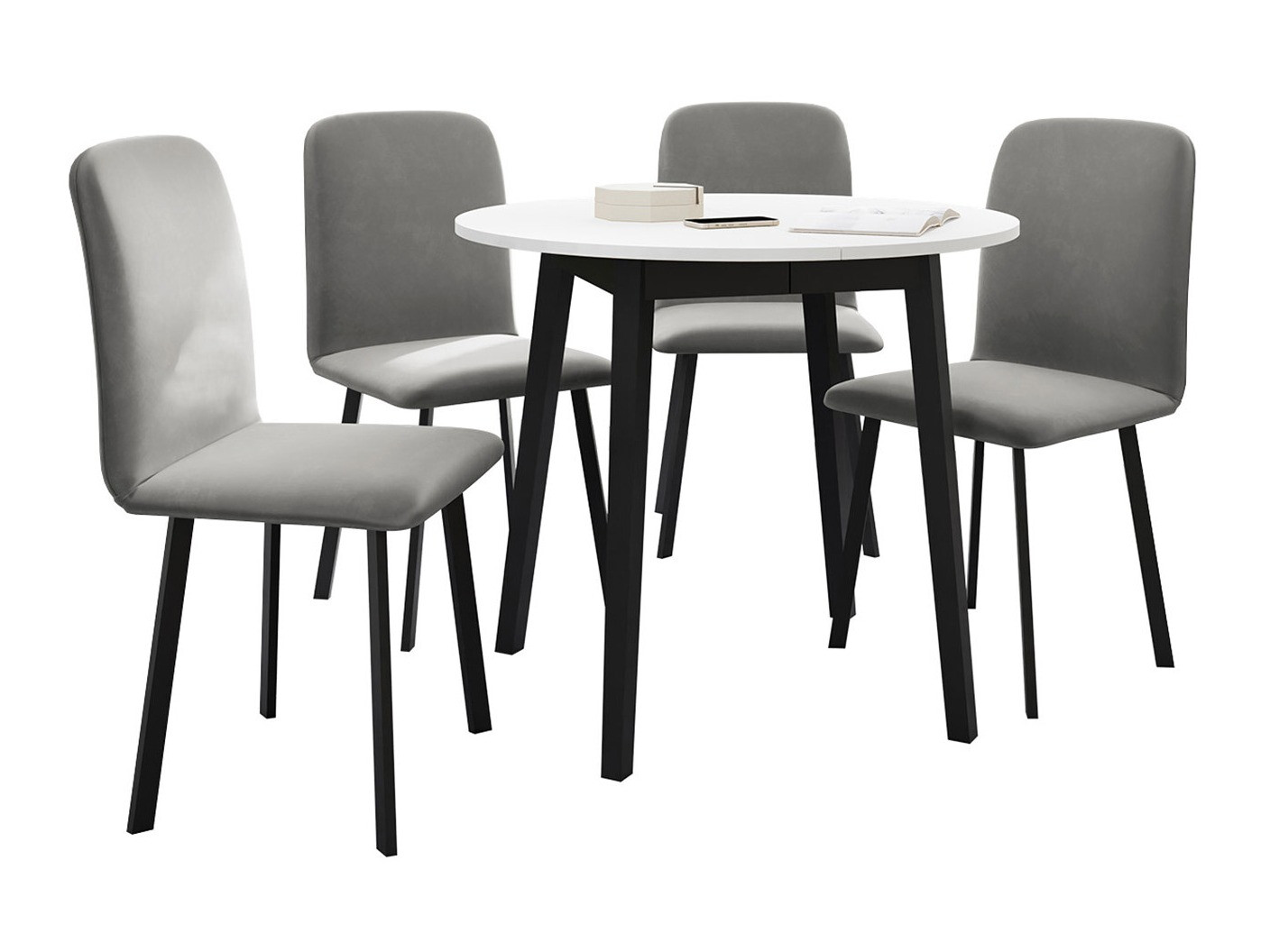 Dining set Edmond 119 (White + Black)