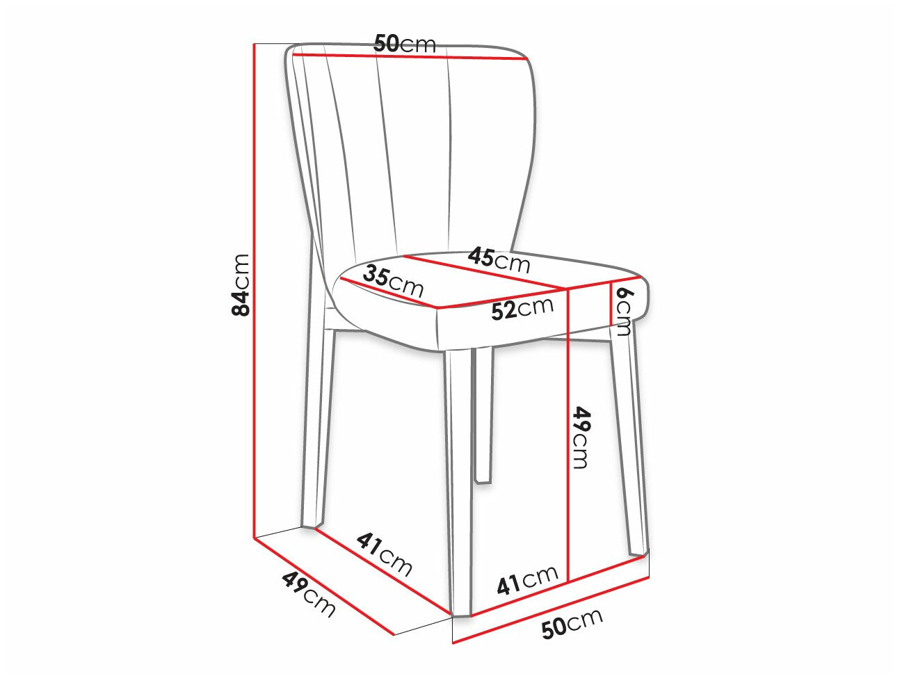 Chair Racine 130 (Magic Velvet 2216)