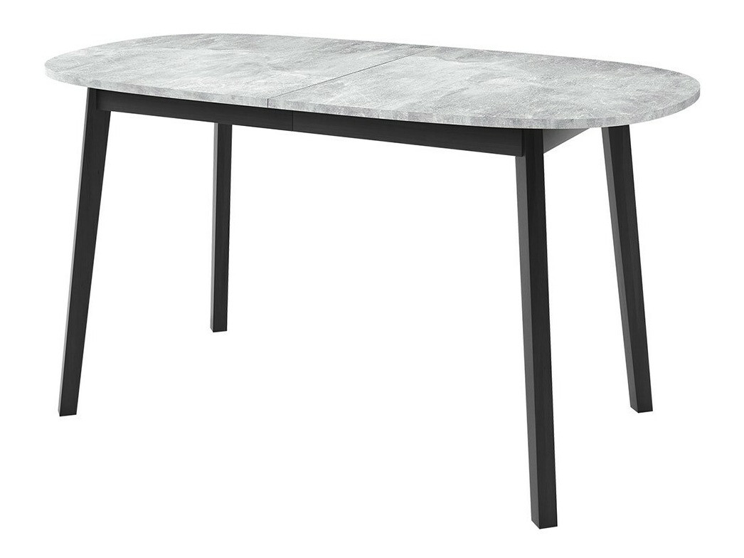 Dining set Edmond 121 (Grey marble + Black)