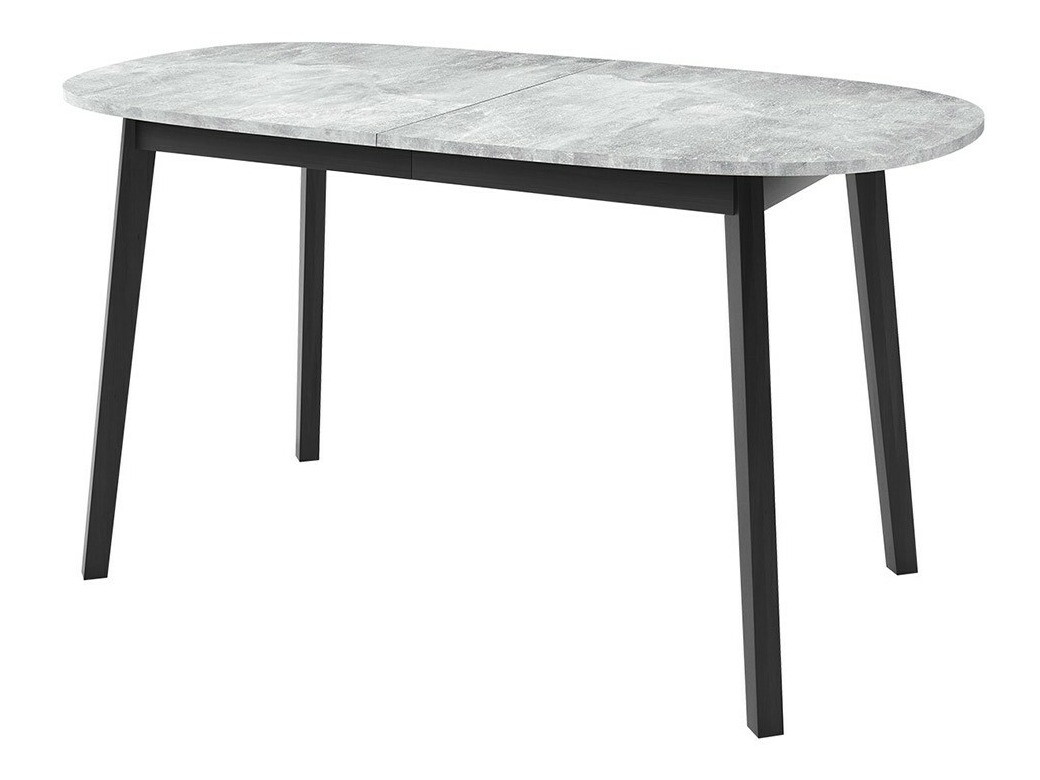 Dining set Edmond 121 (Grey marble + Black)