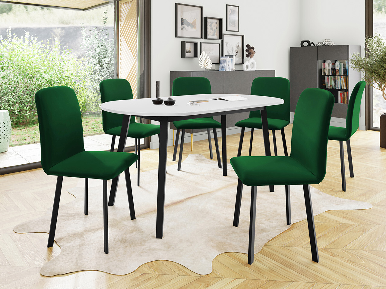 Dining set Edmond 121 (White + Black)