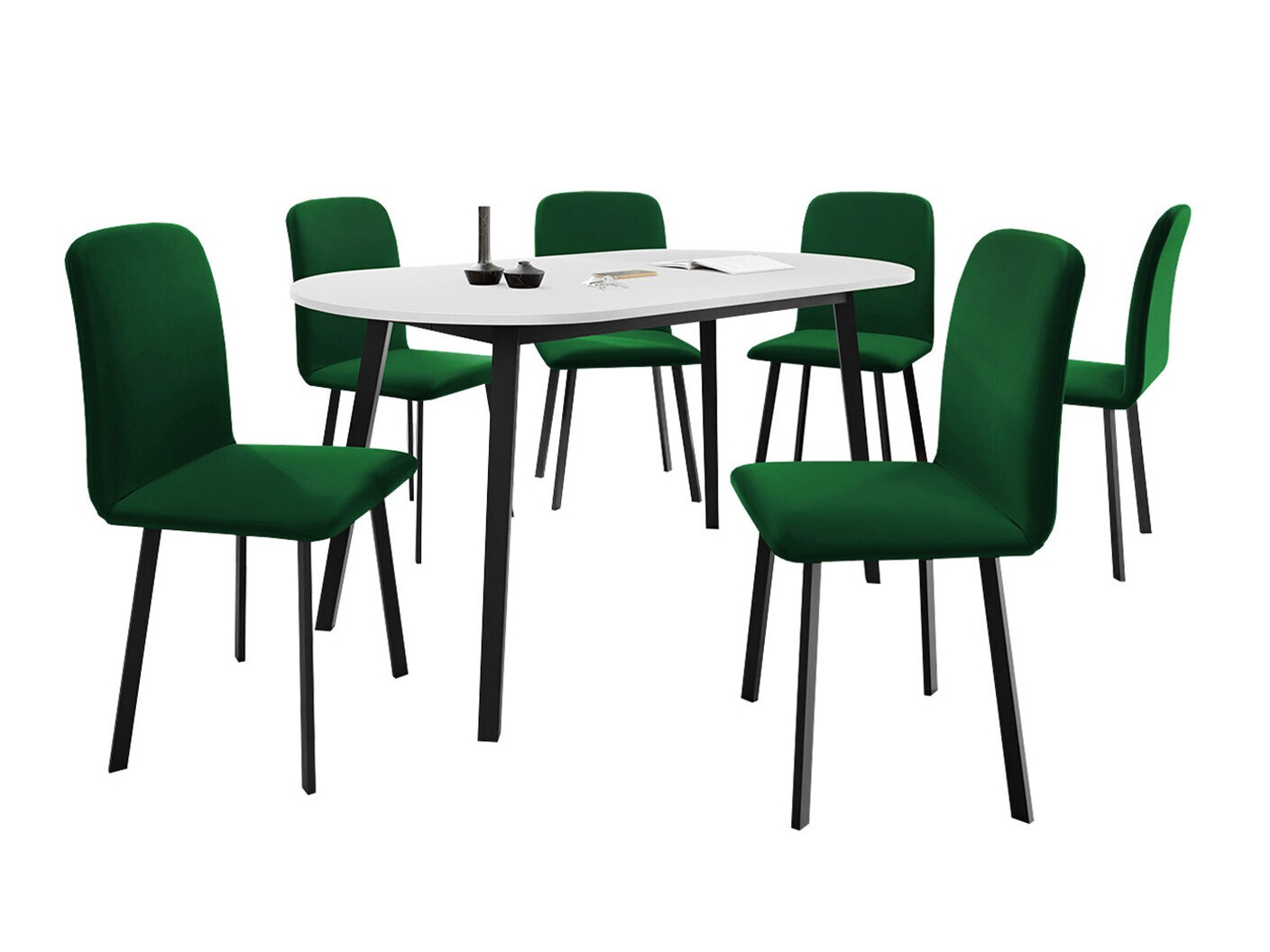 Dining set Edmond 121 (White + Black)