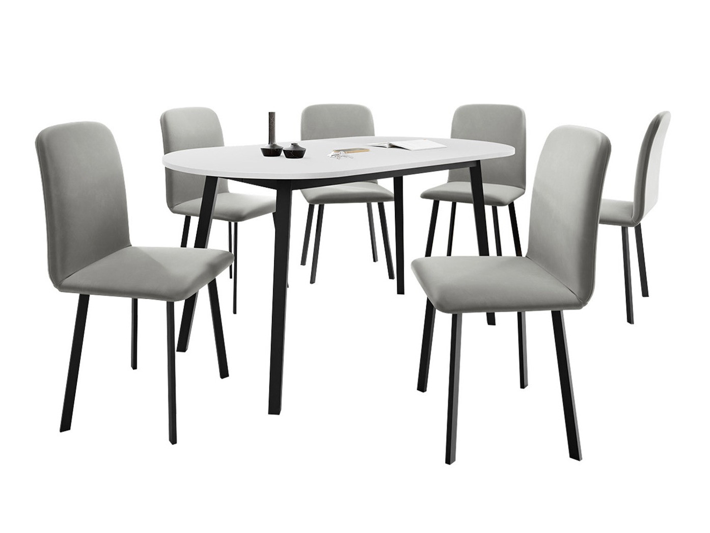 Dining set Edmond 121 (White + Black)