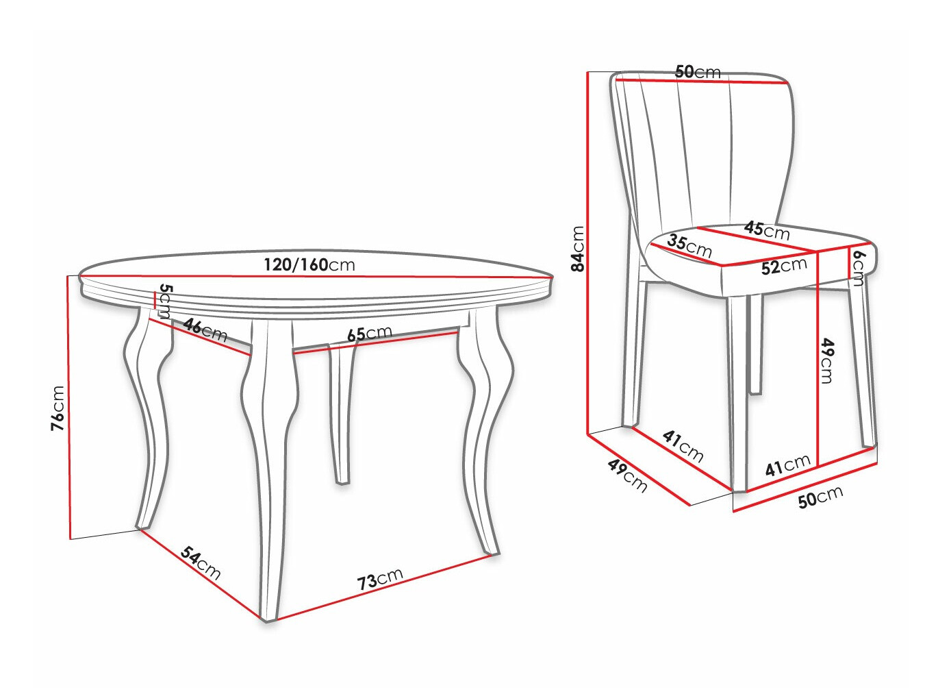 Dining set Racine 140 (Magic Velvet 2217)