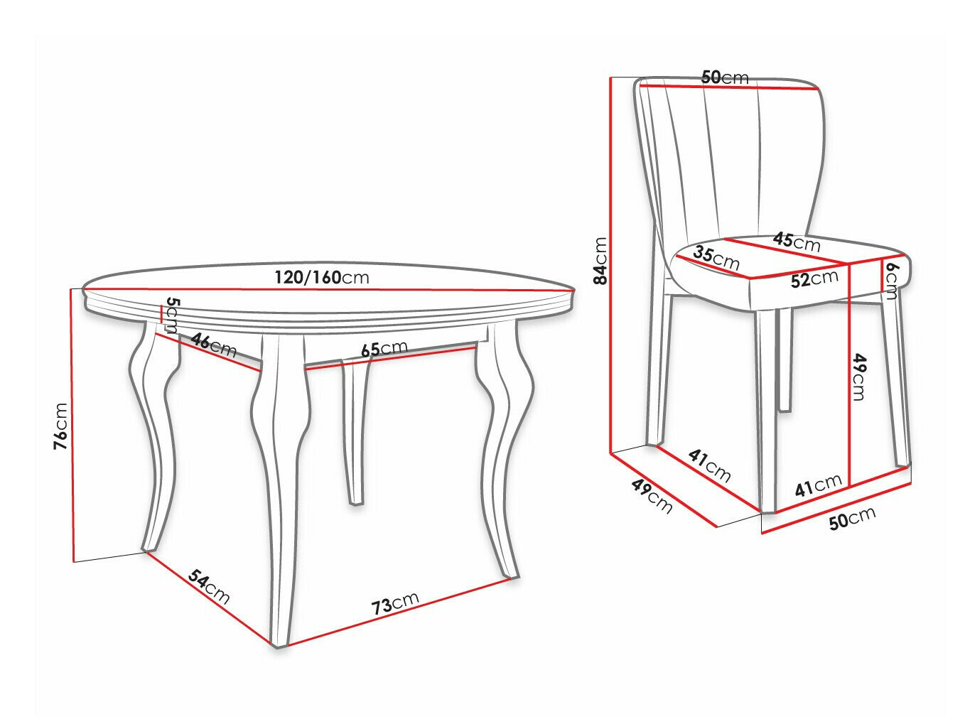 Dining set Racine 140 (Magic Velvet 2219)