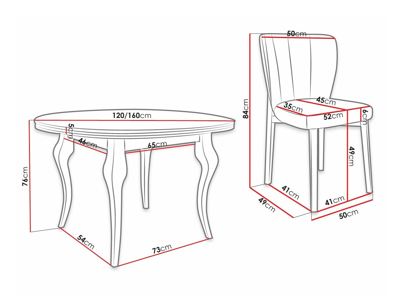 Dining set Racine 140 (Magic Velvet 2250)