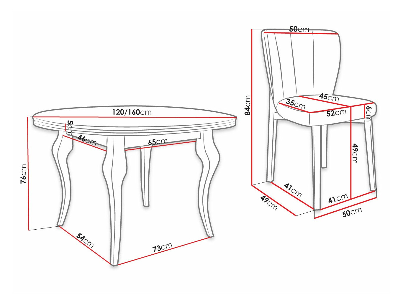 Dining set Racine 140 (Magic Velvet 2258)