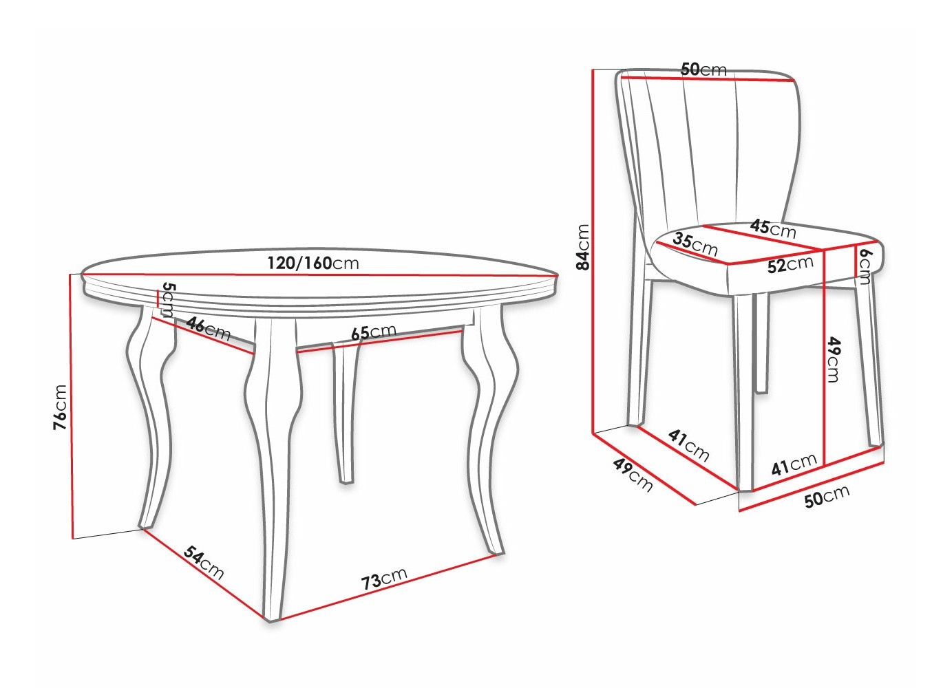 Dining set Racine 141 (Magic Velvet 2219)