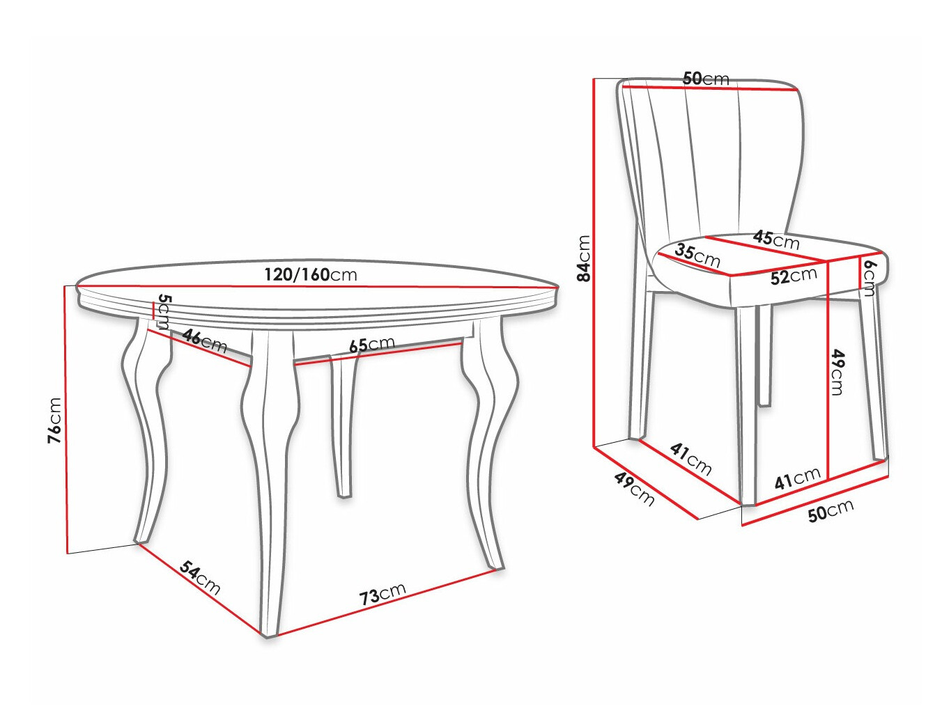 Dining set Racine 141 (Magic Velvet 2250)