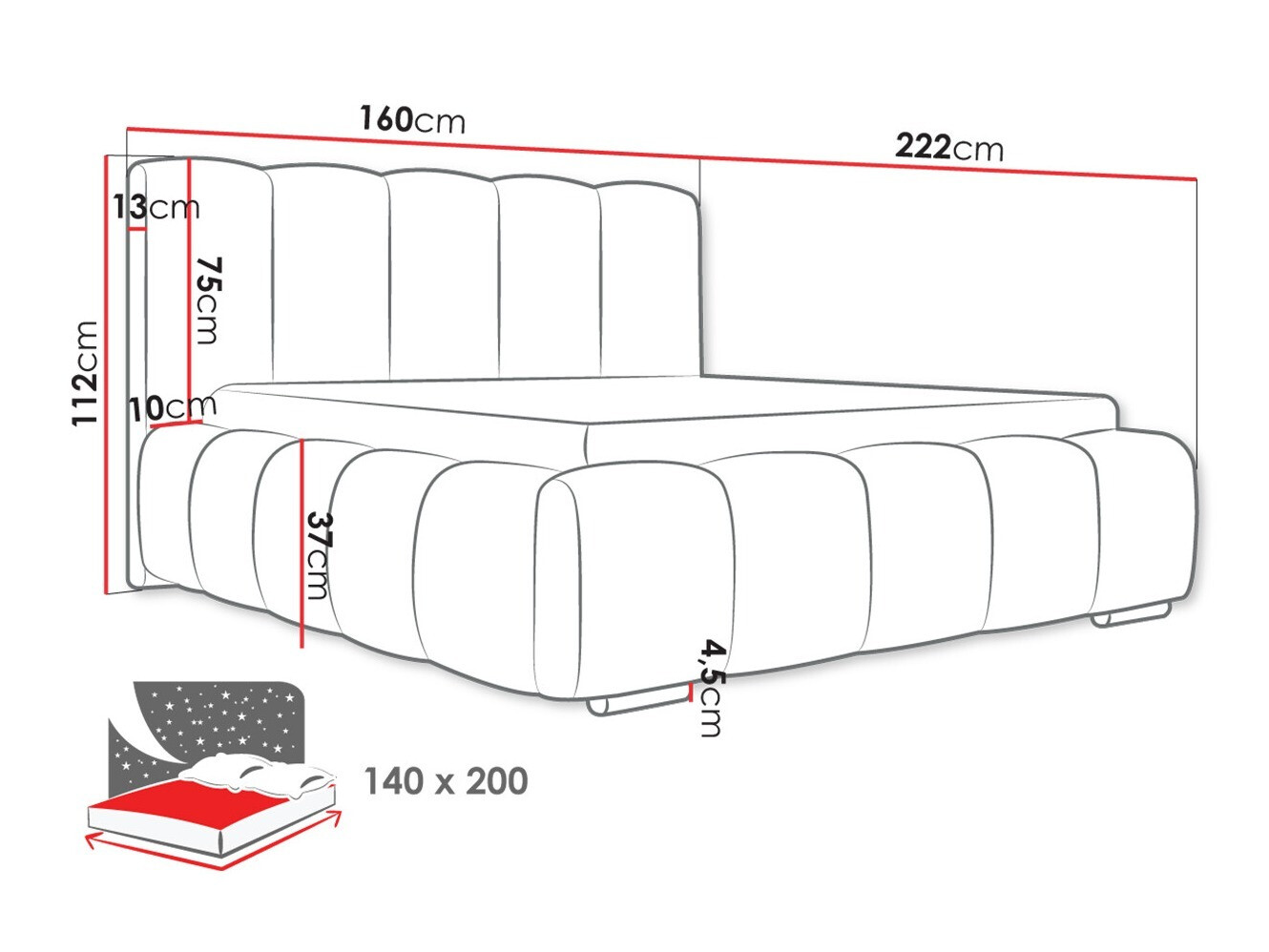 Bed TrendyNest Alceus I (Paros 01)