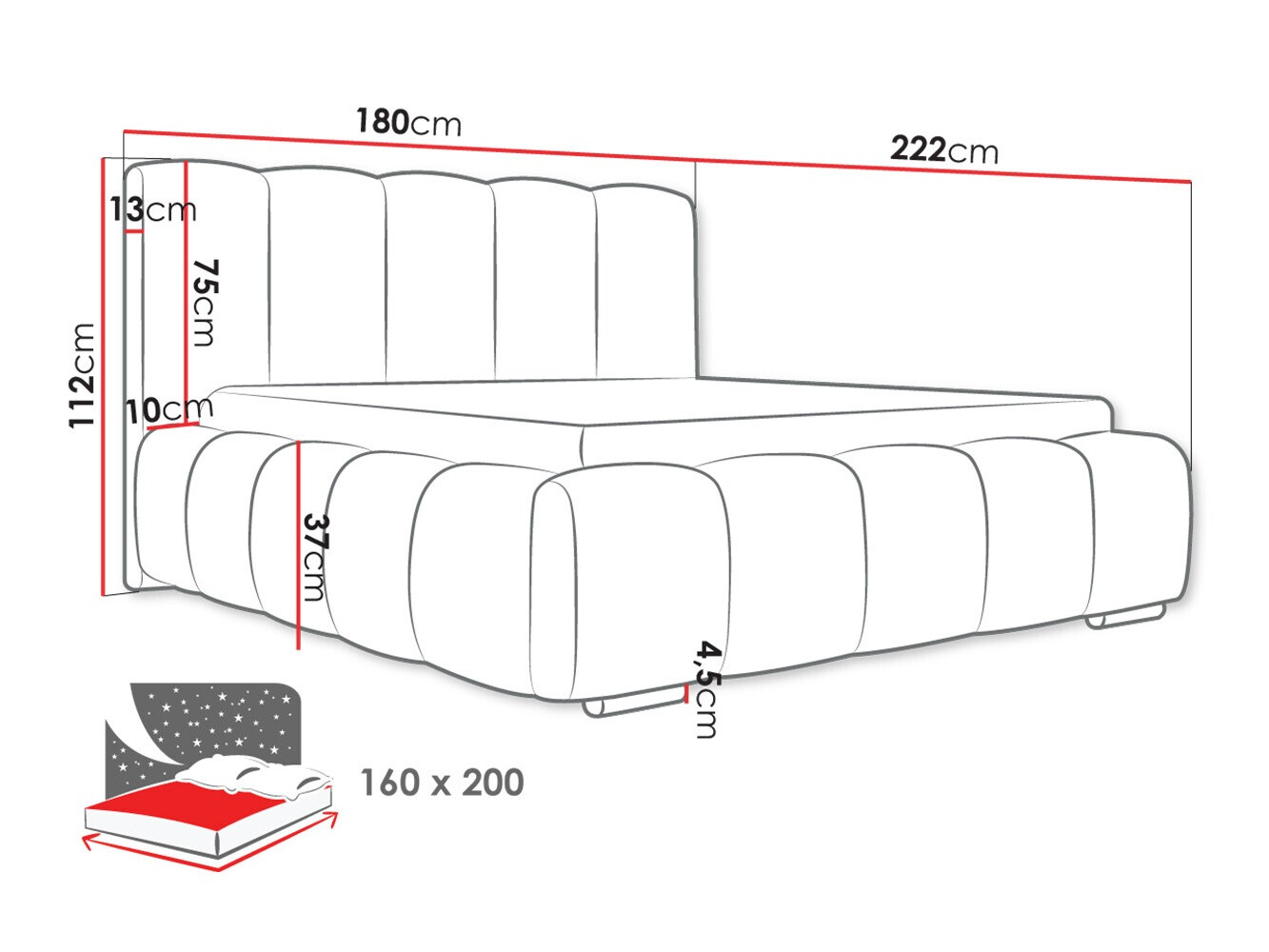 Bed TrendyNest Alceus I (Paros 01)