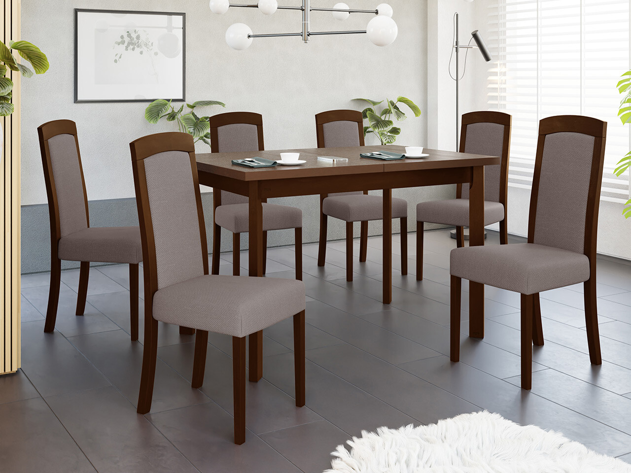 Dining set Victorville 351 (Walnut)