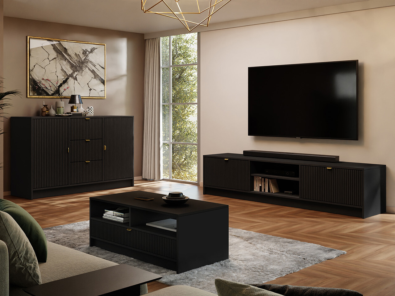 Chest of drawers Comfivo Papilio (Black)